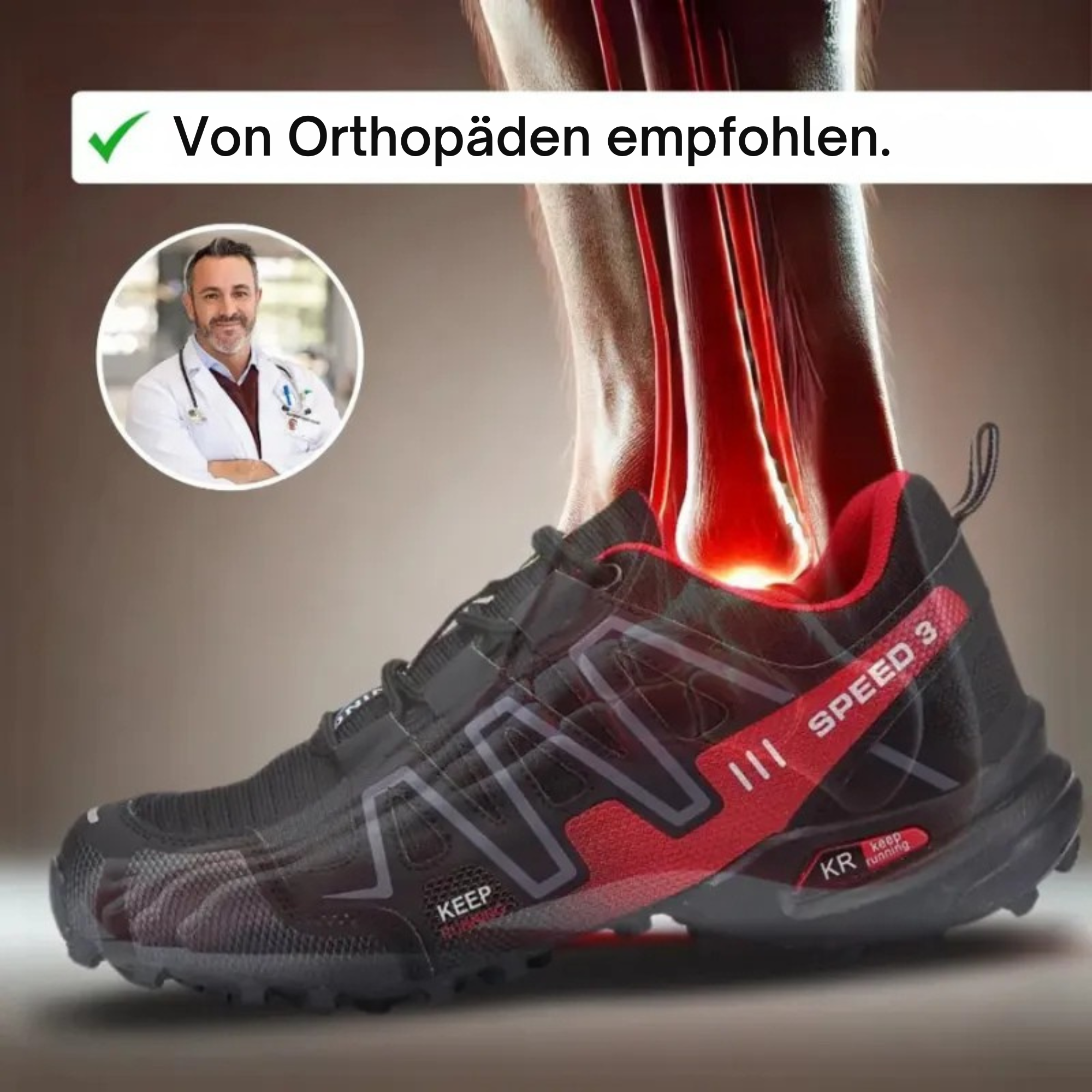 Orthopädische Herren Wanderschuhe