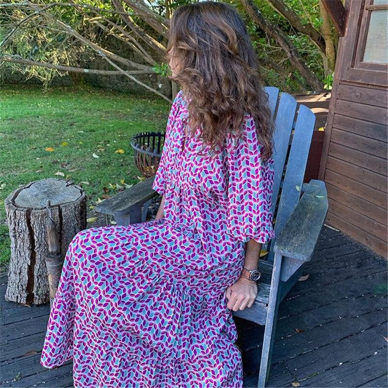 Hochwertiges Maxikleid mit schönem Muster