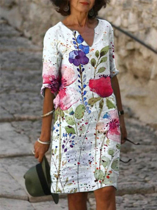 Bezauberndes Kleid Mit Blumenmuster Für Frauen