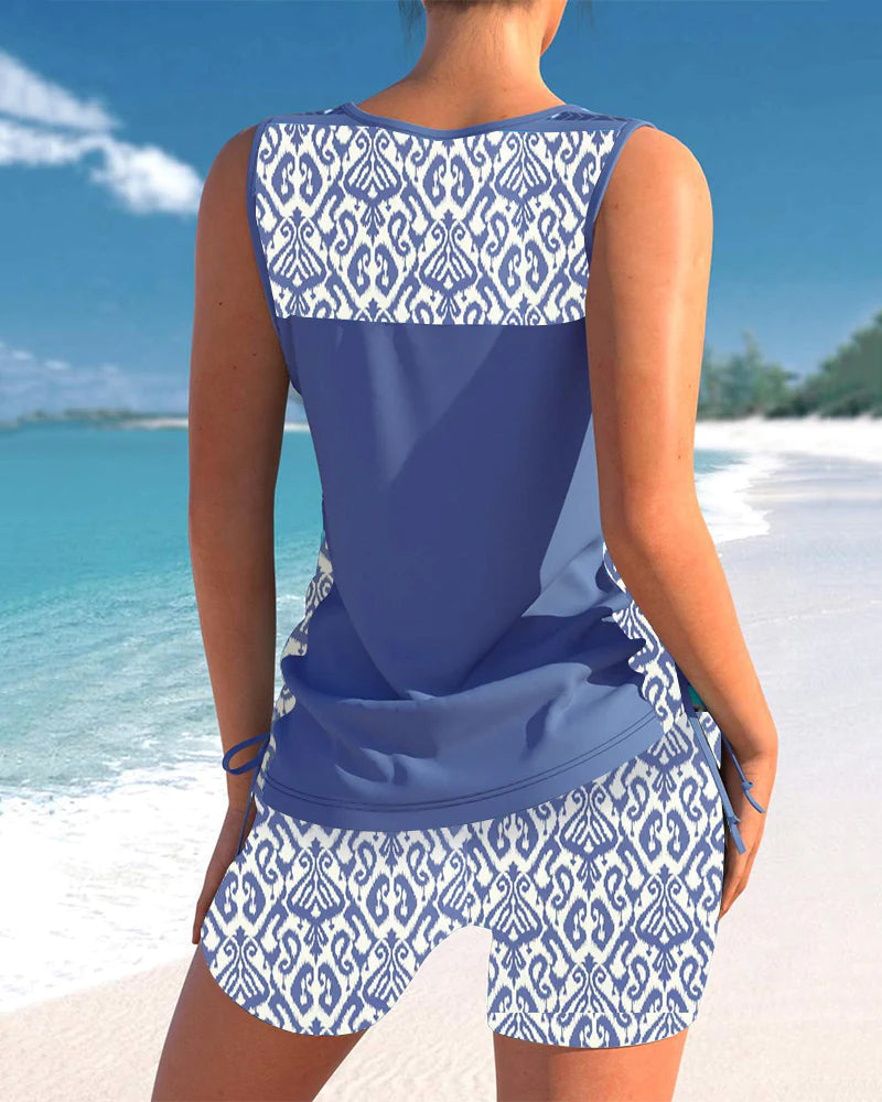 Druck Tankini Set