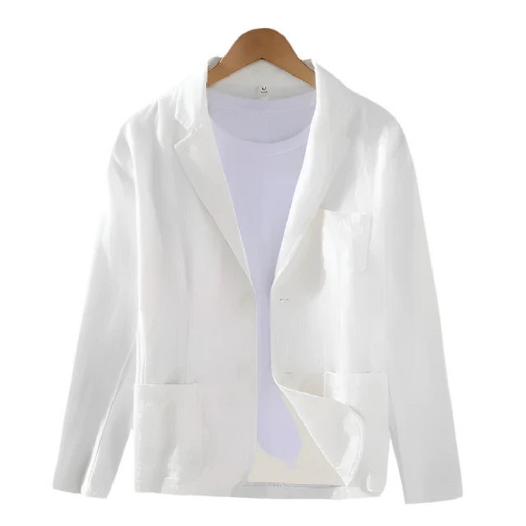 Herren Eleganter Italienischer Leinenblazer Charmante Jacke für Männer