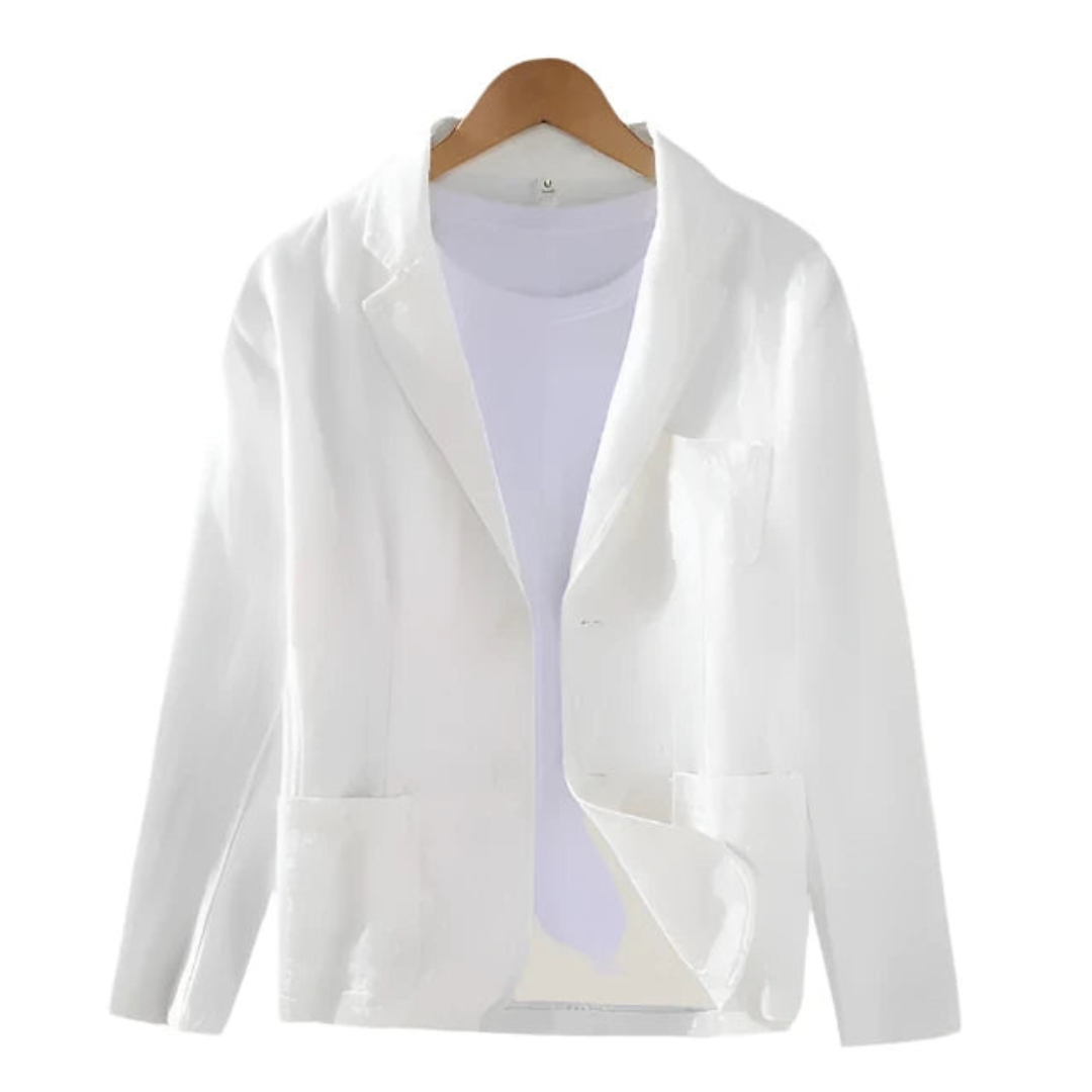Herren Eleganter Italienischer Leinenblazer Charmante Jacke für Männer