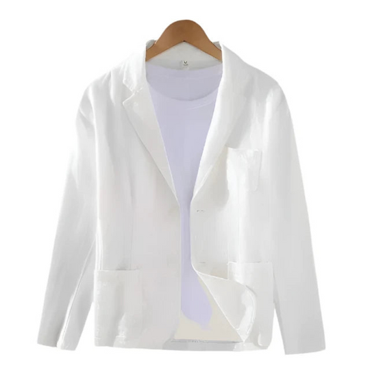 Herren Eleganter Italienischer Leinenblazer Charmante Jacke für Männer