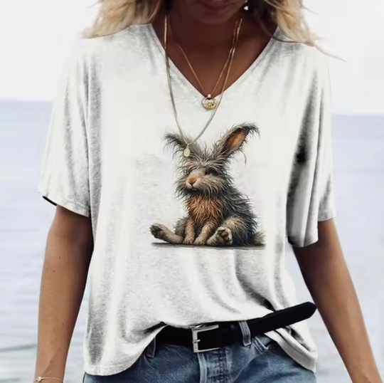 Weiße T-Shirts mit Hasenmotiven