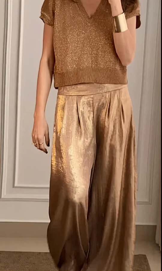 Damen Top- und Hosen-Set mit Bequemem Schnitt & Stylischem Design