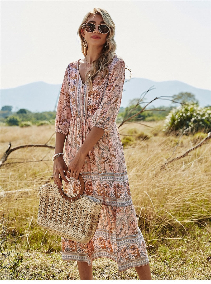 Stilvolles Boho Sommerkleid