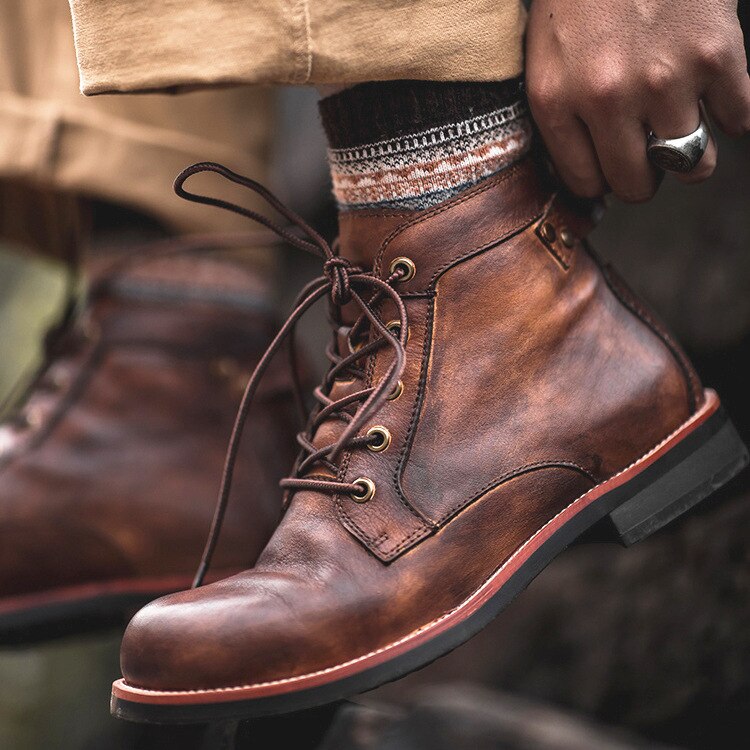Bequeme Leder Herrenschuhe