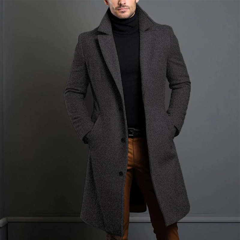 Länger, lässiger Trenchcoat für Herren