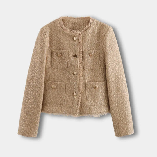 Shopnory | Übergangssaison Damen mit aufgesetzten Taschen – Estelle