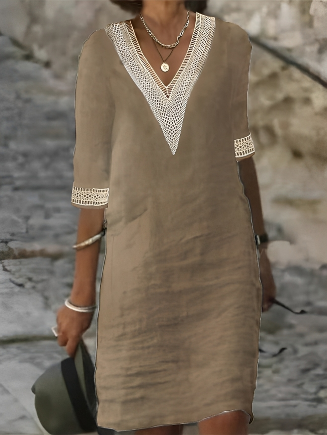 Damen Baumwoll-Kleid: Lässig & Bequem