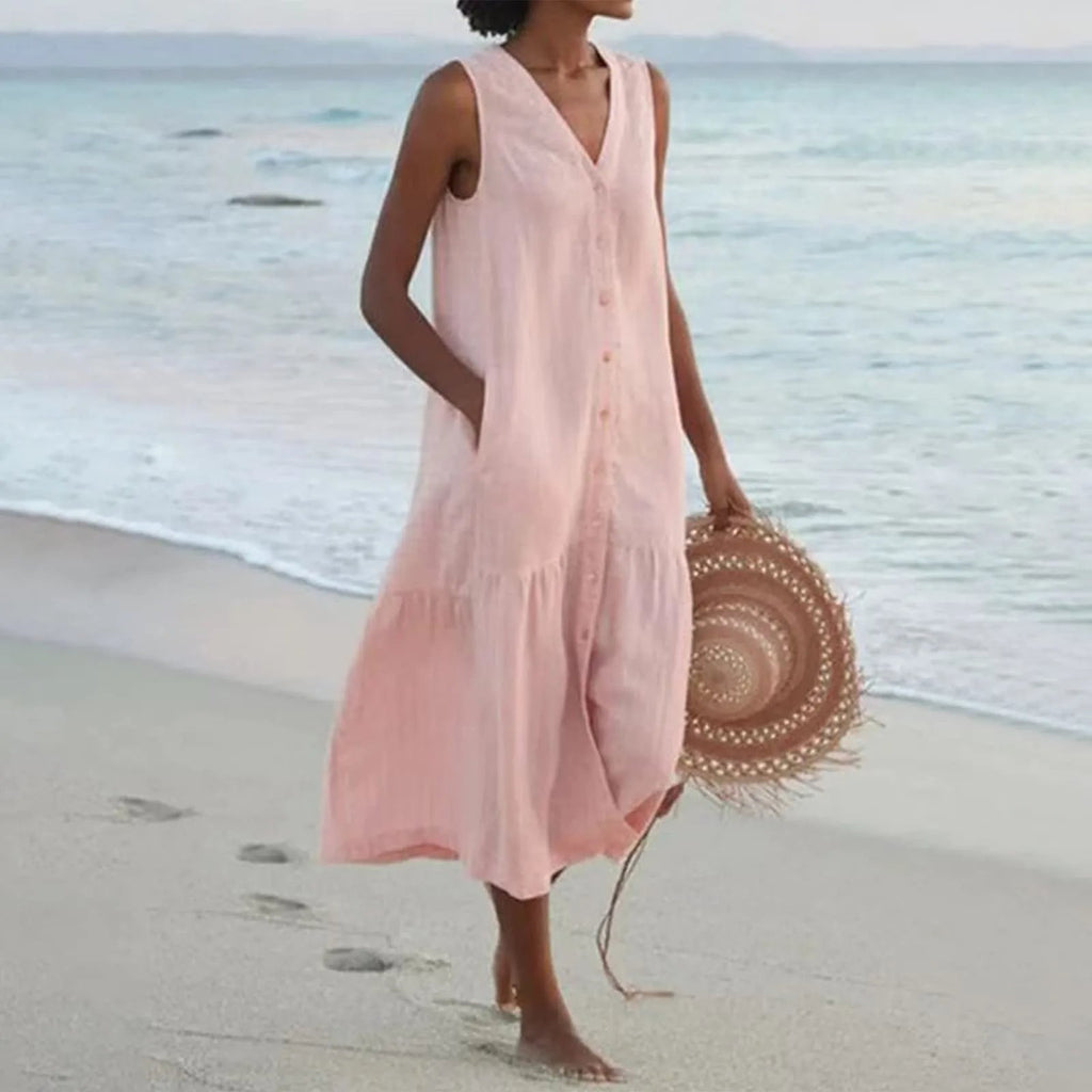 V-Ausschnitt Kleid