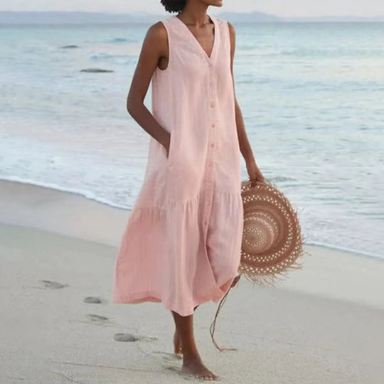 V-Ausschnitt Kleid