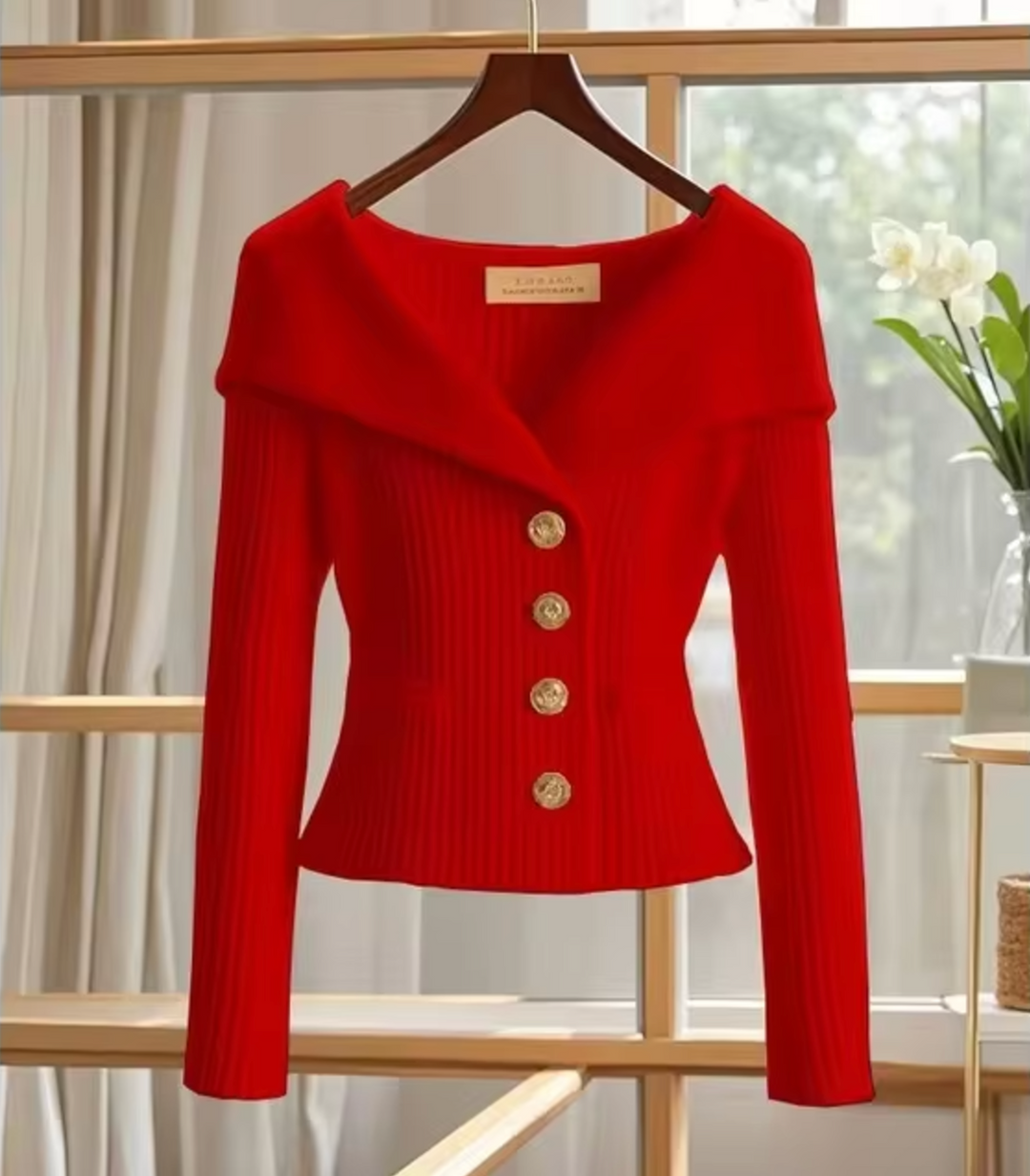 Strickjacke Damen Kurz Cardigan für Übergangsjahre