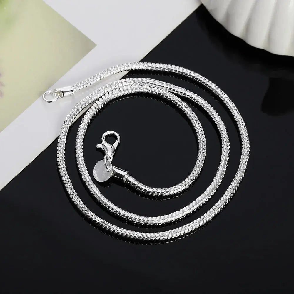 925 3Mm Sterling Silber Schlangen Kette