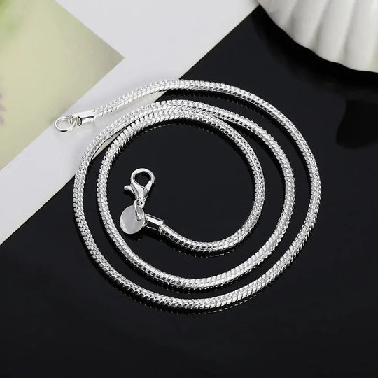 925 3Mm Sterling Silber Schlangen Kette