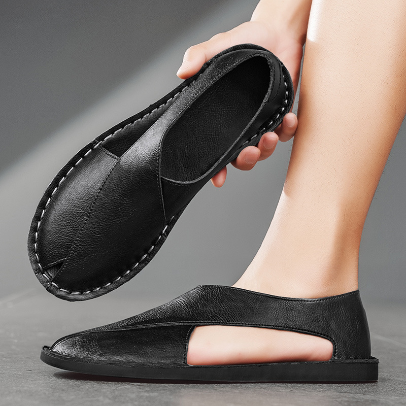 Sandalen aus echtem Leder für den Strand