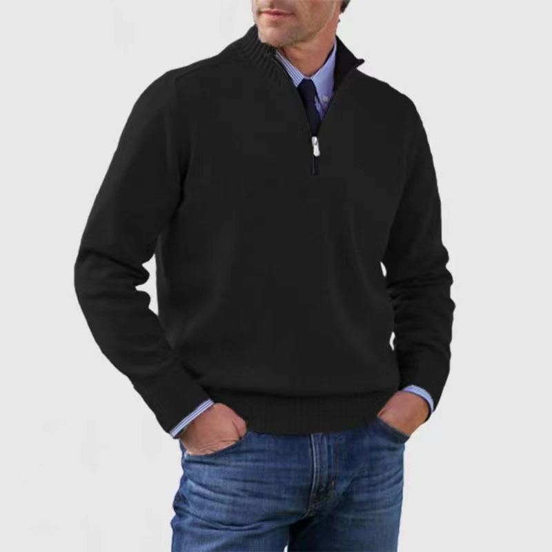 Herrenpullover Mit Halbem Reißverschluss