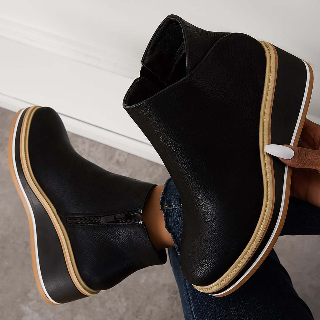 Stiefelette mit Seitenreißverschluss