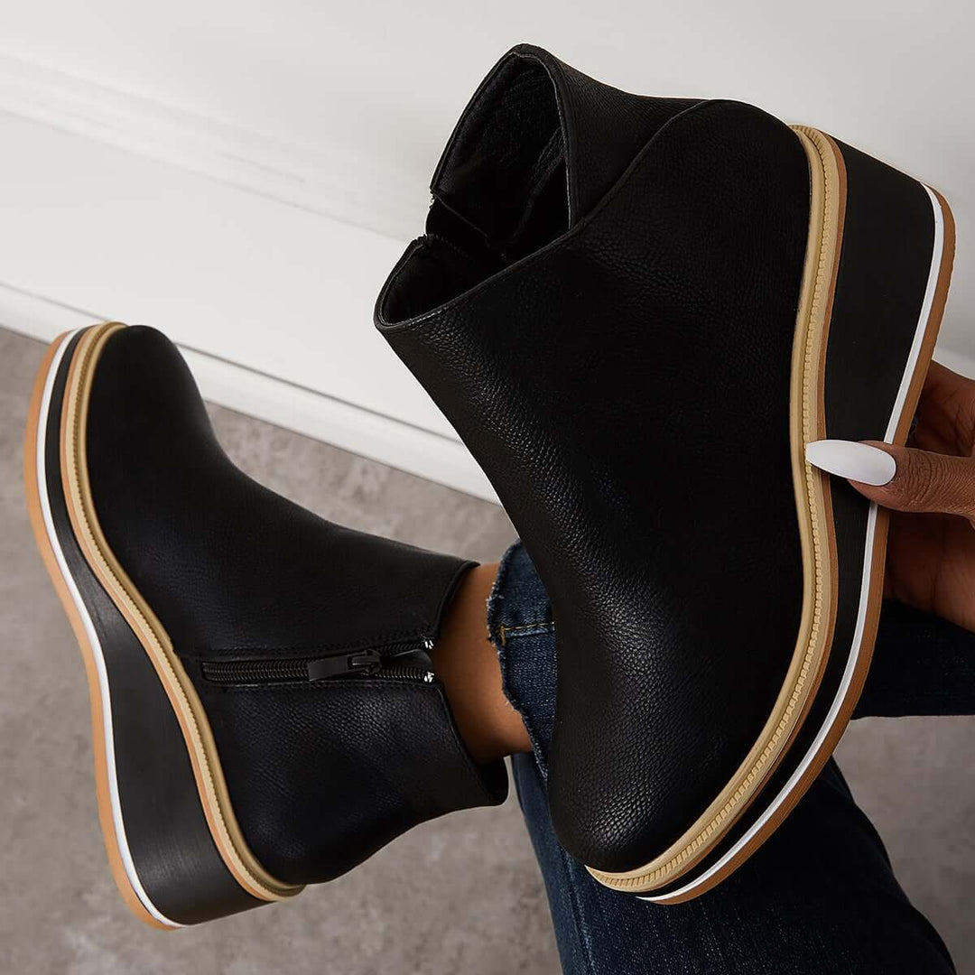 Stiefelette mit Seitenreißverschluss