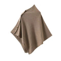 Knopfdetail Poncho - Asymmetrisches Design mit Drapiertem Schnitt