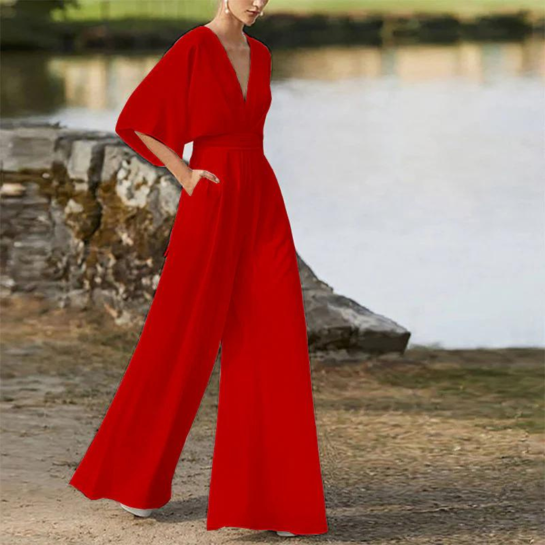 Stilvoller Damen-Jumpsuit mit Halben Ärmeln