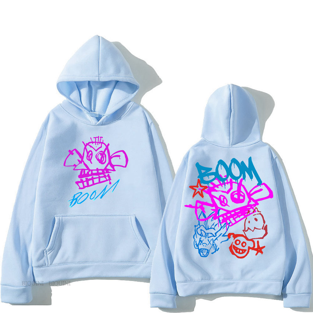 Arcane Jinx Cartoon Langarm-Hoodie