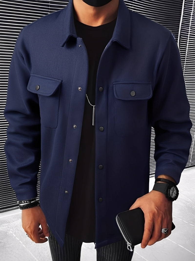 Lässige Karierte Jacke mit Taschen für Herren