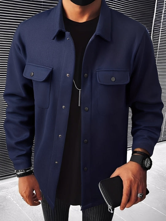 Lässige Karierte Jacke mit Taschen für Herren