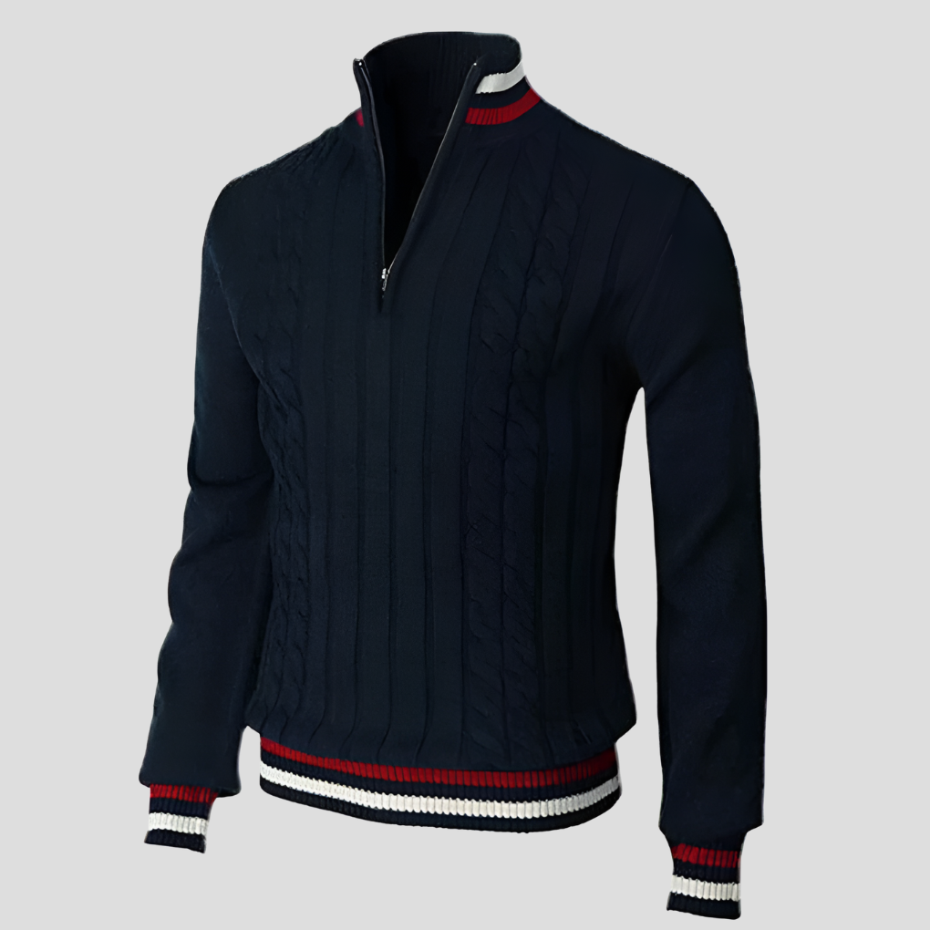 Stilvolle Reißverschluss-Strickjacke für Herren