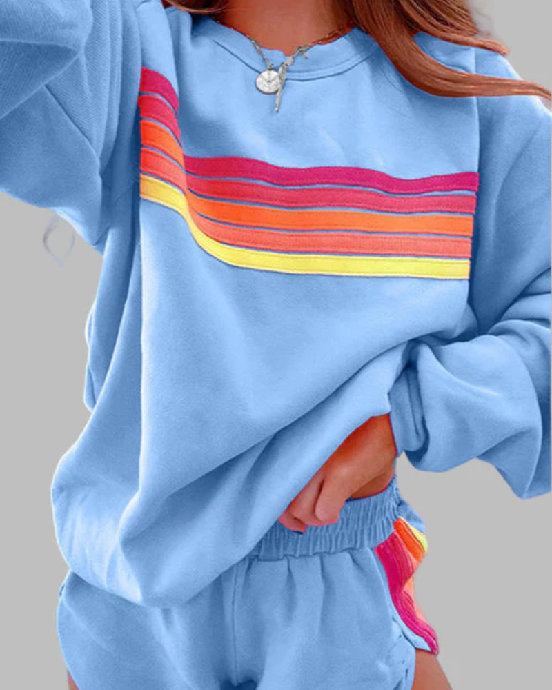 Gestreiftes Pyjama-Set