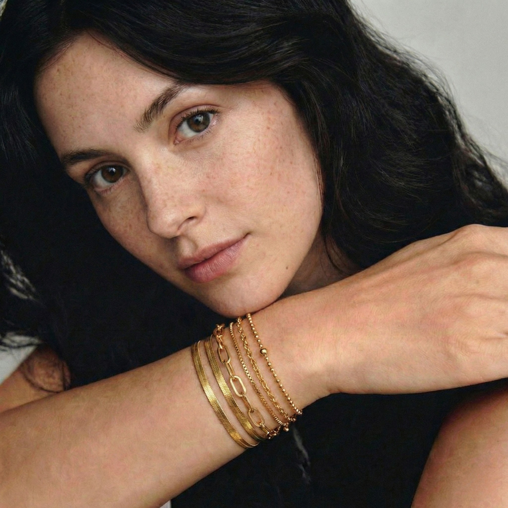 Damen Mehrteiliges Armband Set mit Glieder- und Kugelkette | Shop Nory