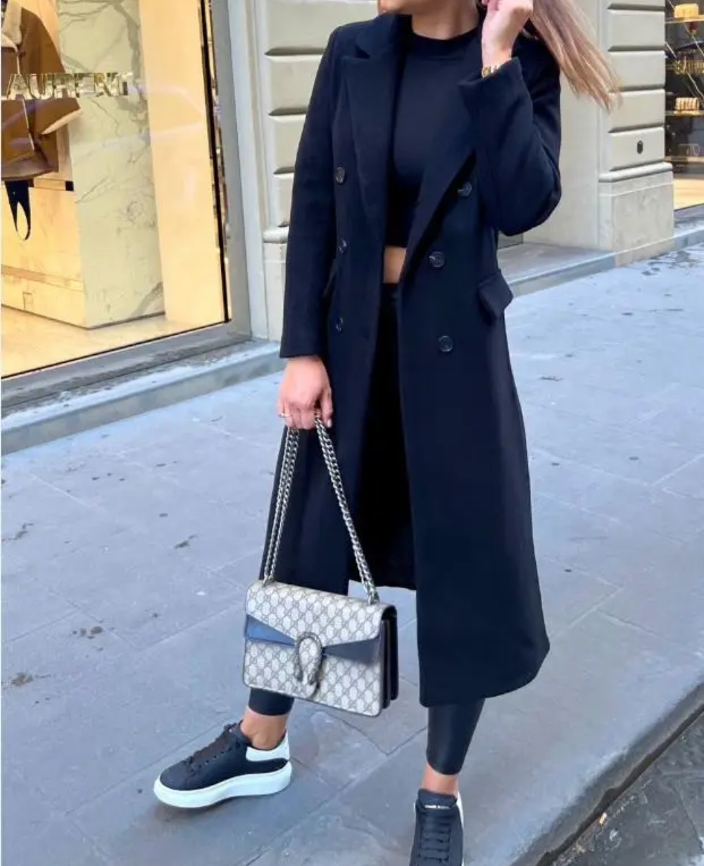 Lange Elegante Taillierte Trenchcoat Für Damen | Perfekt Für Herbst Und Winter