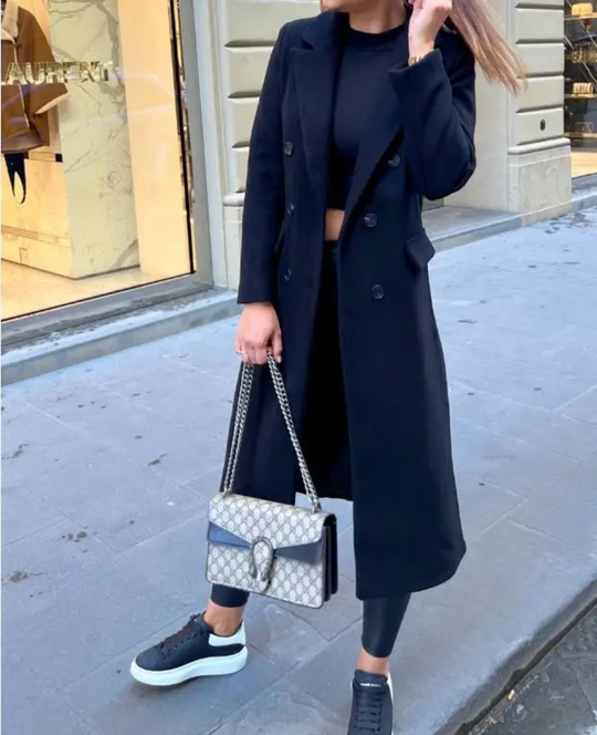 Lange Elegante Taillierte Trenchcoat Für Damen | Perfekt Für Herbst Und Winter