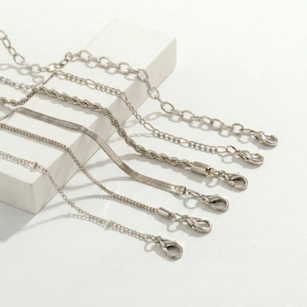 Damen Mehrreihiges Kettenarmband-Set mit Karabinerverschluss | Shop Nory