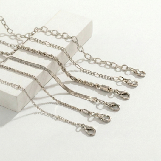 Damen Mehrreihiges Kettenarmband-Set mit Karabinerverschluss | Shop Nory