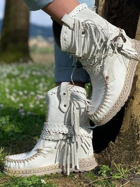 Westernstiefel mit Fransen