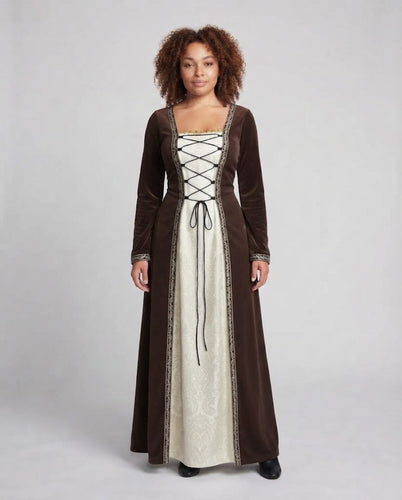 Damen elegante mittelalterliche Kleidung mit schimmernden Akzenten Shop Nory