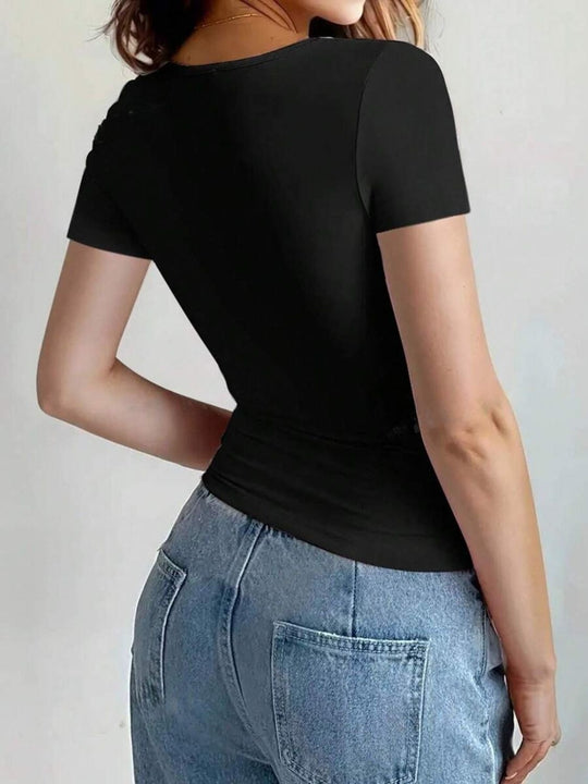 Rundhalsausschnitt Kurzarm T-Shirt