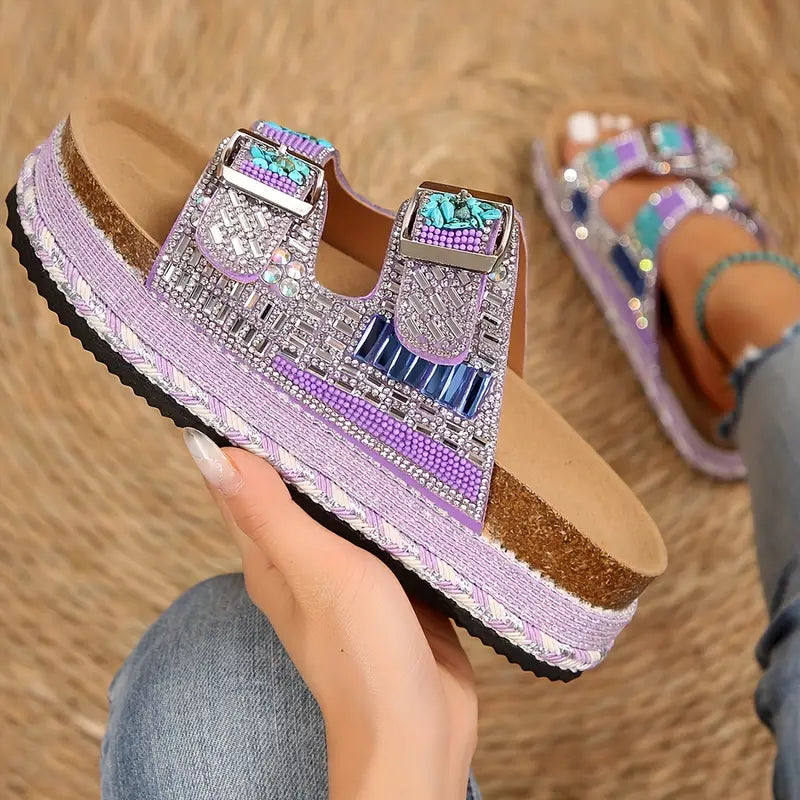 Strass-Glitzer-Sandalen für Frauen