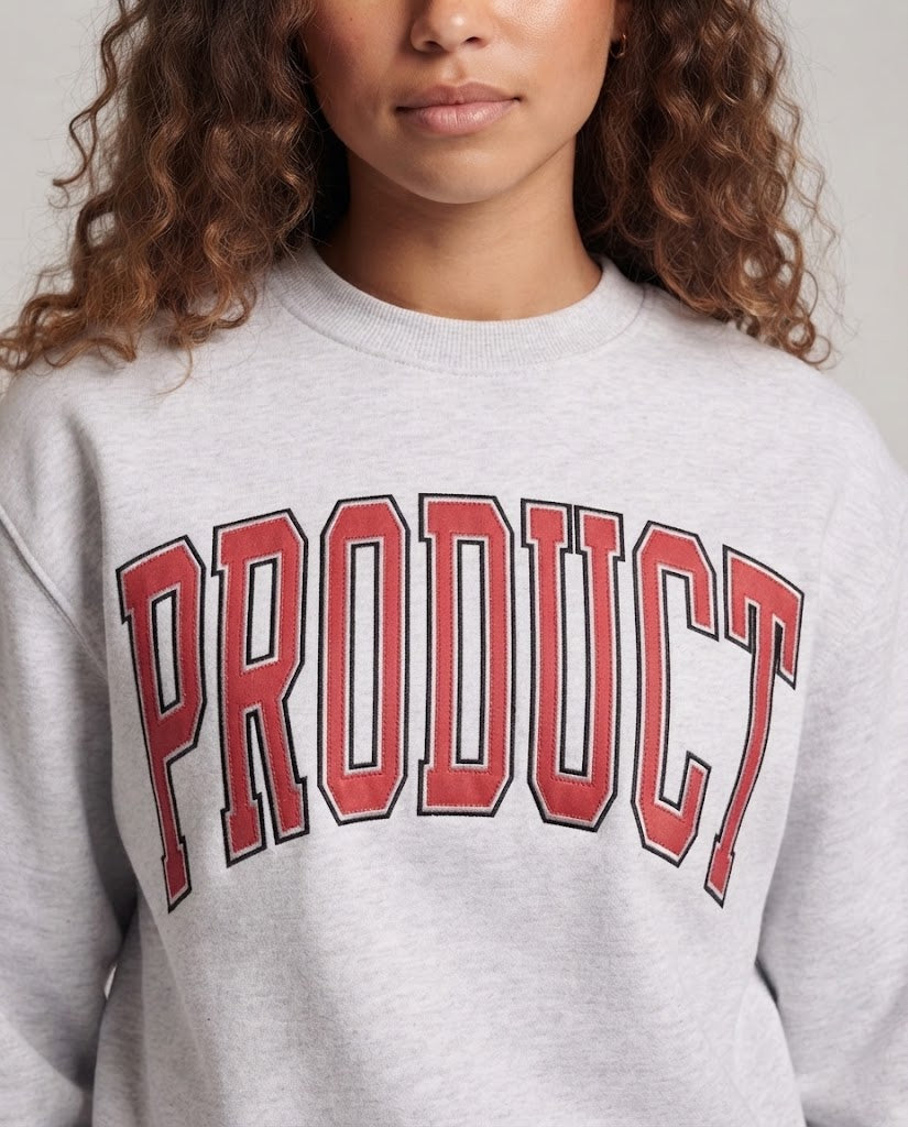 Damen College-Sweatshirt mit übergroßem Collegiate-Print und weichem Fleece Shop Nory