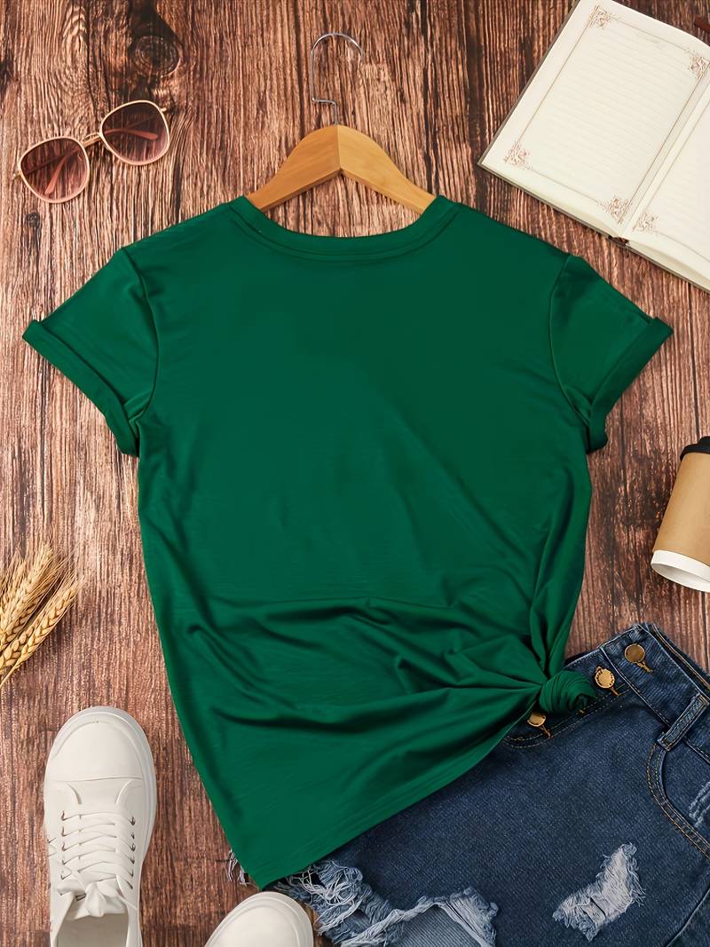 Schlichtes, einfaches Rundhals-T-Shirt