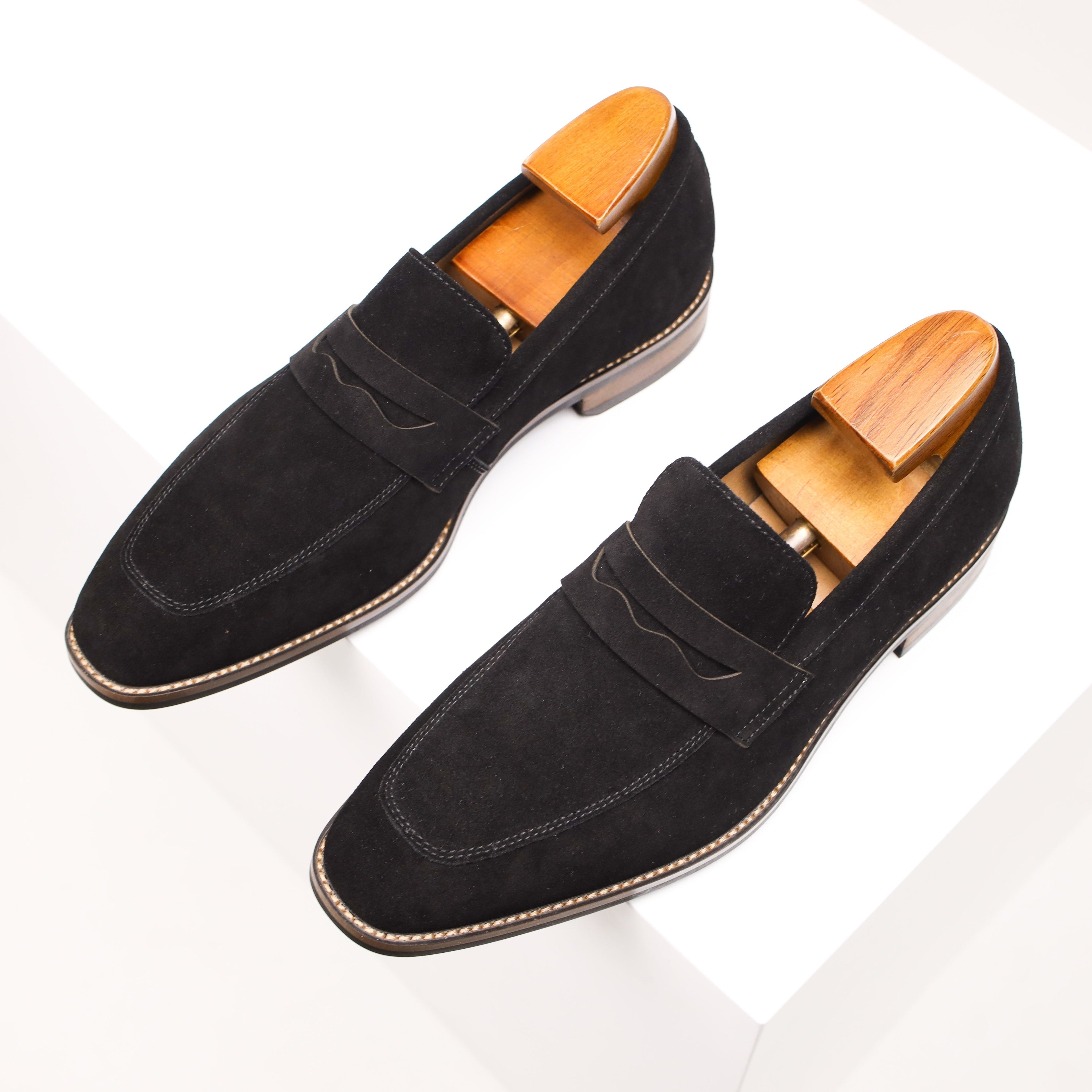 Slip On Leder Penny Loafers Herrenschuhe