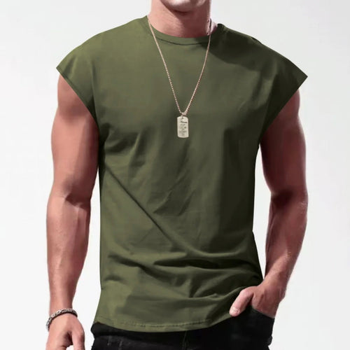 Einfarbiges Weste-T-Shirt