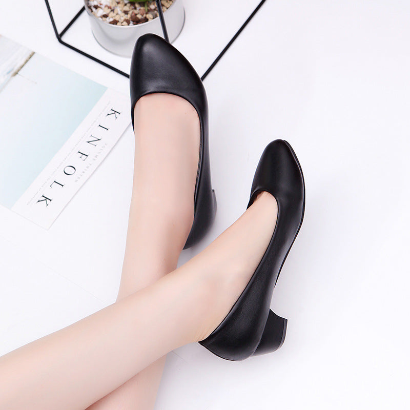 Damen elegante Pumps mit bequemem Blockabsatz und schmaler Silhouette
