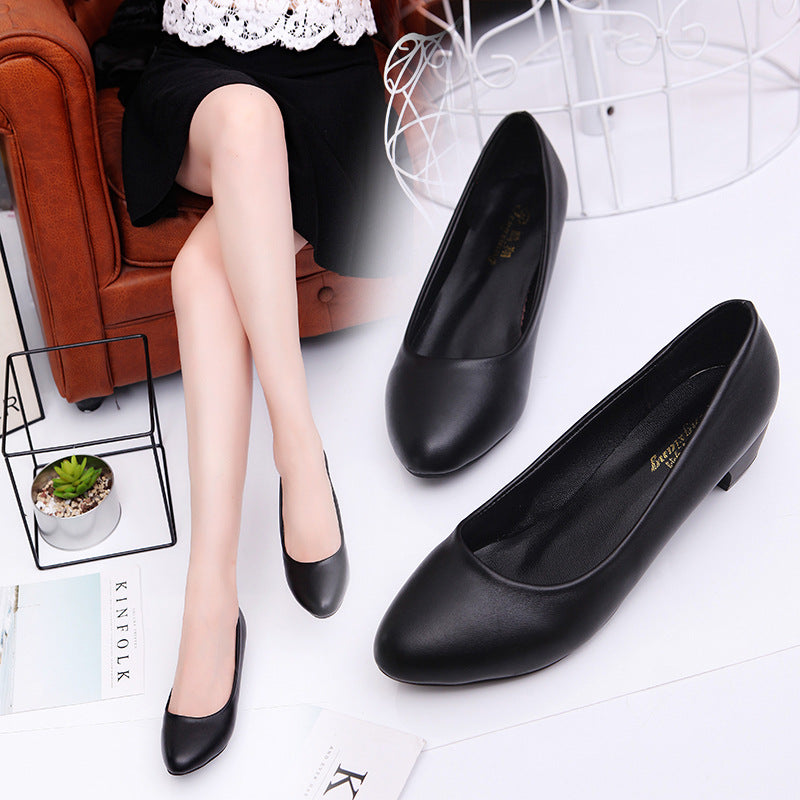Damen elegante Pumps mit bequemem Blockabsatz und schmaler Silhouette