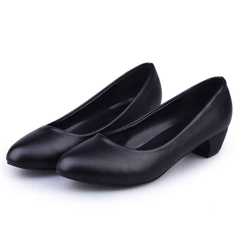 Damen elegante Pumps mit bequemem Blockabsatz und schmaler Silhouette