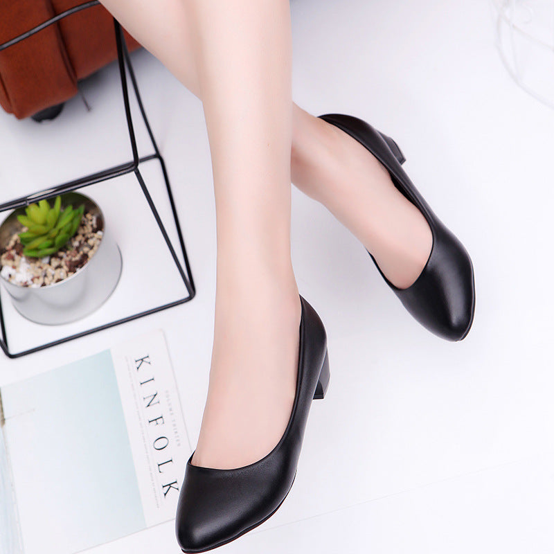 Damen elegante Pumps mit bequemem Blockabsatz und schmaler Silhouette