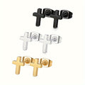 Kreuz Ohrringe 3er Pack in Edelstahl - 18k vergoldet | Shop Nory