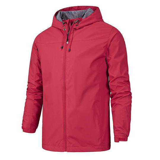 Wasser- und winddichte Jacke mit Kapuze