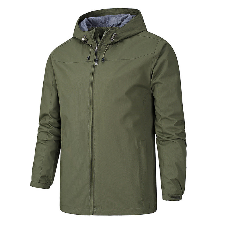 Wasser- und winddichte Jacke mit Kapuze